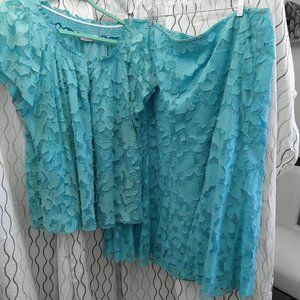 Teal Skirt Suit | Two Piece Skirt Set | Size 18/20W